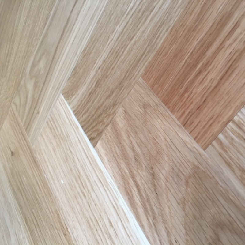 OFD Oak Rustic Lacquered Engineered Herringbone Wood Flooring